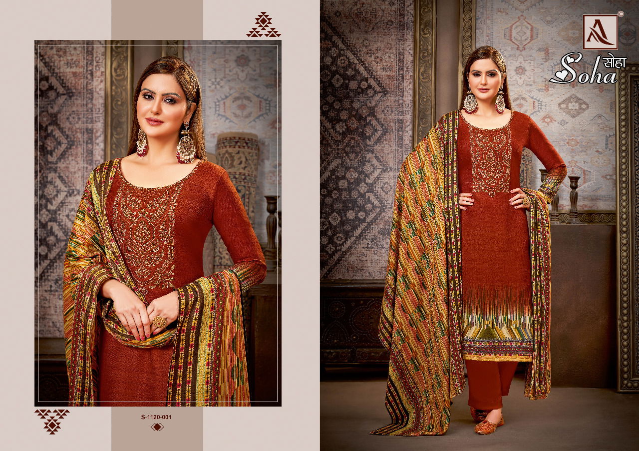 Alok Soha Pashmina  Winter Wear Wholesale Dress Material Collection